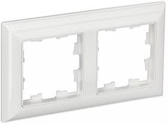 IEK Brite Decor белый 3D-форма рамка 2 места BR-M22-12-K01 IEK Brite Decor белый 3D-форма рамка 2 места BR-M22-12-K01