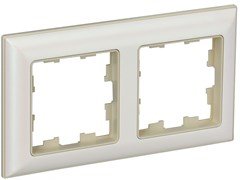 IEK Brite Decor жемчуг 3D-форма рамка 2-местная BR-M22-12-1-K10 IEK Brite Decor жемчуг 3D-форма рамка 2-местная BR-M22-12-1-K10