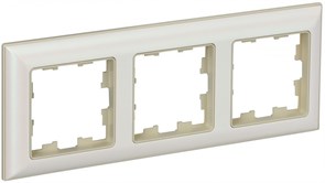 IEK Brite Decor жемчуг 3D-форма рамка 3-местная BR-M32-12-1-K10 IEK Brite Decor жемчуг 3D-форма рамка 3-местная BR-M32-12-1-K10
