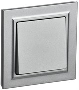 IEK Brite алюминий Выключатель 1-клавишный 10А в сборе BR-V10-0-10-K47-F IEK Brite алюминий Выключатель 1-клавишный 10А в сборе BR-V10-0-10-K47-F
