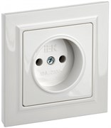 IEK Brite белый розетка без заземления, шторок, 10А в сборе BR-R10-10-K01-F IEK Brite белый розетка без заземления, шторок, 10А в сборе BR-R10-10-K01-F