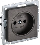 IEK Brite Base тёмная бронза розетка 1-м без заземления, без защитных створок 10А BR-R10-10-K45 IEK Brite Base тёмная бронза розетка 1-м без заземления, без защитных створок 10А BR-R10-10-K45