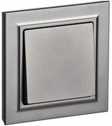 IEK Brite сталь выключатель 1-клавишный 10А в сборе BR-V10-0-10-K46-F IEK Brite сталь выключатель 1-клавишный 10А в сборе BR-V10-0-10-K46-F