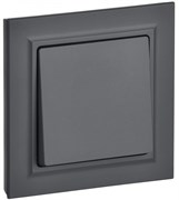 IEK Brite графит выключатель 1-клавишный 10А в сборе BR-V10-0-10-K53-F IEK Brite графит выключатель 1-клавишный 10А в сборе BR-V10-0-10-K53-F