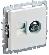 IEK Brite Base жемчуг розетка двойная TV+RJ45 кат.5E BR-AK20-1-K36 IEK Brite Base жемчуг розетка двойная TV+RJ45 кат.5E BR-AK20-1-K36