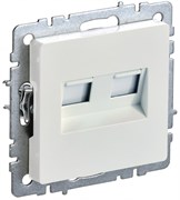 IEK Brite Base жемчуг розетка компьютерная двойная кат.5E RJ45 BR-K20-1-K36 IEK Brite Base жемчуг розетка компьютерная двойная кат.5E RJ45 BR-K20-1-K36