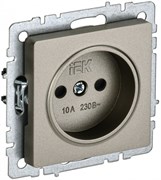 IEK Brite Base шампань розетка без заземления, со шторками, 10А BR-R13-10-K37 IEK Brite Base шампань розетка без заземления, со шторками, 10А BR-R13-10-K37