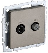 IEK Brite Base шампань розетка двойная TV+SAT BR-AF20-O-K37 IEK Brite Base шампань розетка двойная TV+SAT BR-AF20-O-K37