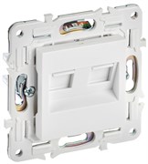 IEK SKANDY Арктический белый Розетка компьютерная двойная RJ45 кат.5E SK-K03W SK-K20-1-K01 IEK SKANDY Арктический белый Розетка компьютерная двойная RJ45 кат.5E SK-K03W SK-K20-1-K01