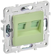 IEK SKANDY Мятный Розетка компьютерная двойная RJ45 кат.6 SK-K04G SK-K20-2-K06 IEK SKANDY Мятный Розетка компьютерная двойная RJ45 кат.6 SK-K04G SK-K20-2-K06