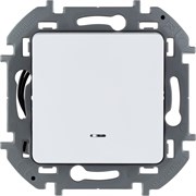Legrand Inspiria белый выключатель одноклавишный с подсветкой/индикацией 10 AX - 250 В 673610 Legrand Inspiria белый выключатель одноклавишный с подсветкой/индикацией 10 AX - 250 В 673610