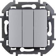 Legrand Inspiria алюминий выключатель трехклавишный 10 AX - 250 В 673642 Legrand Inspiria алюминий выключатель трехклавишный 10 AX - 250 В 673642