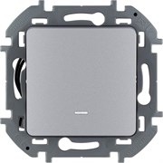 Legrand Inspiria алюминий переключатель одноклавишный с подсветкой/индикацией 10 AX - 250 В 673662 Legrand Inspiria алюминий переключатель одноклавишный с подсветкой/индикацией 10 AX - 250 В 673662