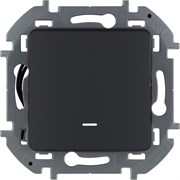 Legrand Inspiria антрацит переключатель одноклавишный с подсветкой/индикацией 10 AX - 250 В 673663 Legrand Inspiria антрацит переключатель одноклавишный с подсветкой/индикацией 10 AX - 250 В 673663