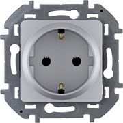 Legrand Inspiria алюминий розетка 2К+З - немецкий стандарт - 16 А - 250 В 673722 Legrand Inspiria алюминий розетка 2К+З - немецкий стандарт - 16 А - 250 В 673722
