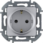 Legrand Inspiria алюминий розетка 2К+З со шторками - немецкий стандарт - 16 А - 250 В 673732 Legrand Inspiria алюминий розетка 2К+З со шторками - немецкий стандарт - 16 А - 250 В 673732