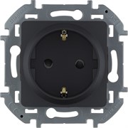 Legrand Inspiria антрацит розетка 2К+З со шторками - немецкий стандарт - 16 А - 250 В 673733 Legrand Inspiria антрацит розетка 2К+З со шторками - немецкий стандарт - 16 А - 250 В 673733