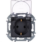 Legrand Inspiria антрацит розетка 2К+З IP 44 с откидной крышкой и шторками - немецкий стандарт - 16 А - 250 В 673743 Legrand Inspiria антрацит розетка 2К+З IP 44 с откидной крышкой и шторками - немецкий стандарт - 16 А - 250 В 673743
