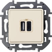 Legrand Inspiria слоновая кость зарядное устройство с двумя USB-разьемами A-C 240В/5В 3000мА 673761 Legrand Inspiria слоновая кость зарядное устройство с двумя USB-разьемами A-C 240В/5В 3000мА 673761