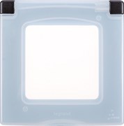 Legrand Inspiria антрацит рамка с защитной крышкой IP 44 673923 Legrand Inspiria антрацит рамка с защитной крышкой IP 44 673923