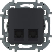 Legrand Inspiria антрацит двойная розетка RJ 45 - категория 6 - UTP 673843 Legrand Inspiria антрацит двойная розетка RJ 45 - категория 6 - UTP 673843