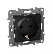 Legrand Etika антрацит розетка с заземлением, со шторками, винт. клеммы, 16А, 250 В 672622 Legrand Etika антрацит розетка с заземлением, со шторками, винт. клеммы, 16А, 250 В 672622