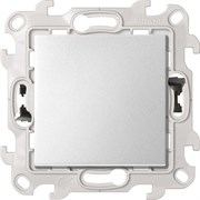Simon 24 Алюминий Переключатель (проходной) с подсветкой 10AX 250В~ с системой Push&Go 4 2420204-033 Simon 24 Алюминий Переключатель (проходной) с подсветкой 10AX 250В~ с системой Push&Go 4 2420204-033