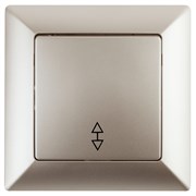 Intro Переключатель Solo 4-103-04 одноклавишный 10А-250В, IP20, СУ, шампань Б0053580 Intro Переключатель Solo 4-103-04 одноклавишный 10А-250В, IP20, СУ, шампань Б0053580