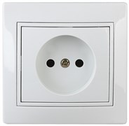 Intro Розетка Plano 1-201-01 без заземления 2P, 16А-250В, IP20, СУ, белый Б0053859 Intro Розетка Plano 1-201-01 без заземления 2P, 16А-250В, IP20, СУ, белый Б0053859