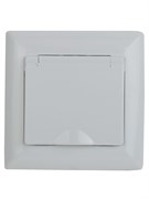 Intro Розетка Solo 4-207-01 с заземлением 2P+E Schuko с крышкой шторками, 16А-250В, IP20, СУ, белый Б0053689 Intro Розетка Solo 4-207-01 с заземлением 2P+E Schuko с крышкой шторками, 16А-250В, IP20, СУ, белый Б0053689