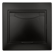 Intro Розетка Plano 1-203-05 с заземлением 2P+E Schuko с крышкой, 16А-250В, IP20, СУ, антрацит Б0053896 Intro Розетка Plano 1-203-05 с заземлением 2P+E Schuko с крышкой, 16А-250В, IP20, СУ, антрацит Б0053896