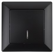 Intro Выключатель Solo 4-102-05 одноклавишный с подсветкой, 10А-250В, IP20, СУ, антрацит Б0053566 Intro Выключатель Solo 4-102-05 одноклавишный с подсветкой, 10А-250В, IP20, СУ, антрацит Б0053566