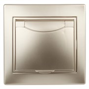 Intro 1-203-04 Розетка 2P+E Schuko с крышкой, 16А-250В, IP20, СУ, Plano, шампань (10/100/1500) Б0030063 Intro 1-203-04 Розетка 2P+E Schuko с крышкой, 16А-250В, IP20, СУ, Plano, шампань (10/100/1500) Б0030063