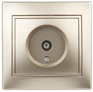 Intro 1-301-04 Розетка TV одиночная, IP20, СУ, Plano, шампань (10/200/2400) Б0030079 Intro 1-301-04 Розетка TV одиночная, IP20, СУ, Plano, шампань (10/200/2400) Б0030079