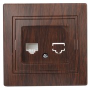 Intro 1-303-10 Розетка информационная RJ45, IP20, СУ, Plano, венге (10/200/2400) Б0030088 Intro 1-303-10 Розетка информационная RJ45, IP20, СУ, Plano, венге (10/200/2400) Б0030088