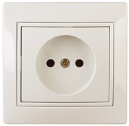 Intro Розетка Plano 1-201-02 без заземления 2P, 16А-250В, IP20, СУ, слоновая кость Б0053861 Intro Розетка Plano 1-201-02 без заземления 2P, 16А-250В, IP20, СУ, слоновая кость Б0053861