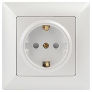 Intro Розетка Solo 4-206-06 с заземлением 2P+E Schuko со шторками, 16А-250В, IP20, СУ, перламутр Б0053686 Intro Розетка Solo 4-206-06 с заземлением 2P+E Schuko со шторками, 16А-250В, IP20, СУ, перламутр Б0053686