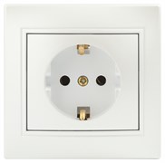 Intro Розетка Plano 1-202-06 с заземлением 2P+E Schuko, 16А-250В, IP20, СУ, перламутр Б0053883 Intro Розетка Plano 1-202-06 с заземлением 2P+E Schuko, 16А-250В, IP20, СУ, перламутр Б0053883