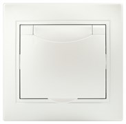 Intro Розетка Plano 1-203-06 с заземлением 2P+E Schuko с крышкой, 16А-250В, IP20, СУ, перламутр Б0053898 Intro Розетка Plano 1-203-06 с заземлением 2P+E Schuko с крышкой, 16А-250В, IP20, СУ, перламутр Б0053898