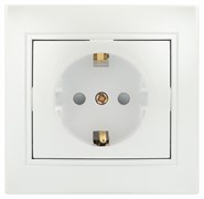 Intro Розетка Plano 1-206-06 с заземлением 2P+E Schuko со шторками, 16А-250В, IP20, СУ, перламутр Б0053929 Intro Розетка Plano 1-206-06 с заземлением 2P+E Schuko со шторками, 16А-250В, IP20, СУ, перламутр Б0053929