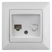 Intro 4-303-01 Розетка информационная RJ45, СУ, Solo, белый (10/200/2400) Б0043382 Intro 4-303-01 Розетка информационная RJ45, СУ, Solo, белый (10/200/2400) Б0043382