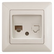 Intro 4-303-02 Розетка информационная RJ45, СУ, Solo, сл.кость (10/200/2400) Б0043383 Intro 4-303-02 Розетка информационная RJ45, СУ, Solo, сл.кость (10/200/2400) Б0043383
