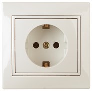 Intro Розетка Plano 1-202-02 с заземлением 2P+E Schuko, 16А-250В, IP20, СУ, слоновая кость Б0053876 Intro Розетка Plano 1-202-02 с заземлением 2P+E Schuko, 16А-250В, IP20, СУ, слоновая кость Б0053876