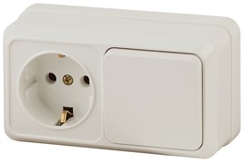 Intro Блок розетка с выключателем Quadro 2-701-02 горизонтальный 10(16)А-250В, IP20, ОУ, слоновая кость Б0053866 Intro Блок розетка с выключателем Quadro 2-701-02 горизонтальный 10(16)А-250В, IP20, ОУ, слоновая кость Б0053866