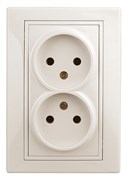 Intro Розетка Plano 1-204-02 без заземления двойная 2х2P, 16А-250В, IP20, СУ, Plano, слоновая кость Б0053905 Intro Розетка Plano 1-204-02 без заземления двойная 2х2P, 16А-250В, IP20, СУ, Plano, слоновая кость Б0053905