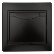 Intro 1-203-05 Розетка 2P+E Schuko с крышкой, 16А-250В, IP20, СУ, Plano, антрацит (10/100/3000) Б0044568 Intro 1-203-05 Розетка 2P+E Schuko с крышкой, 16А-250В, IP20, СУ, Plano, антрацит (10/100/3000) Б0044568