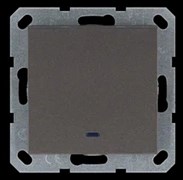 Jasmart Выключатель одноклавишный проходной со светодиодом 10A 250V~ с накладкой, цвет Мокко G3012NZ Jasmart Выключатель одноклавишный проходной со светодиодом 10A 250V~ с накладкой, цвет Мокко G3012NZ