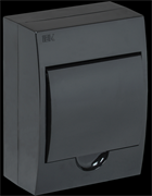 IEK KREPTA 3 Корпус пластиковый ЩРН-П-6 IP41 черный откр.монтаж MKP12-N-06-41-K02 IEK KREPTA 3 Корпус пластиковый ЩРН-П-6 IP41 черный откр.монтаж MKP12-N-06-41-K02