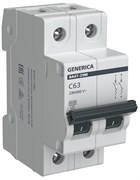 IEK GENERICA Авт. выкл. ВА47-29М 2P 63А 4,5кА C MVA21-2-063-C-G IEK GENERICA Авт. выкл. ВА47-29М 2P 63А 4,5кА C MVA21-2-063-C-G