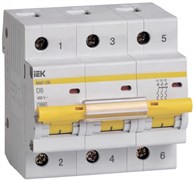 IEK KARAT Автоматический выключатель ВА47-100 3P 6А 10кА (D) MVA40-3-006-D IEK KARAT Автоматический выключатель ВА47-100 3P 6А 10кА (D) MVA40-3-006-D